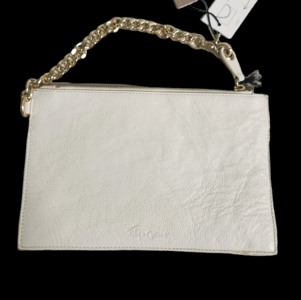Foley And Corinna‎ Framed White Leather Wristlet/Clutch-NWT